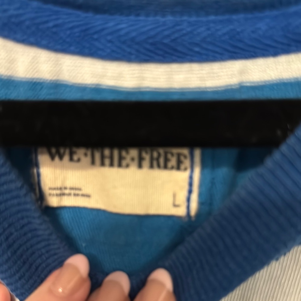 We The Free Blue and White Striped Long Sleeve Tee - Picture 2 of 3